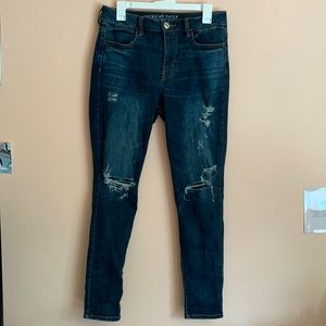 High-Rise Dark Wash American Eagle Jeans